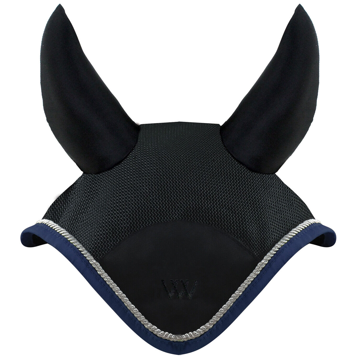 Woof Wear Noise Cancelling Horse Healthcare Fly Veil - Black Navy All Sizes
