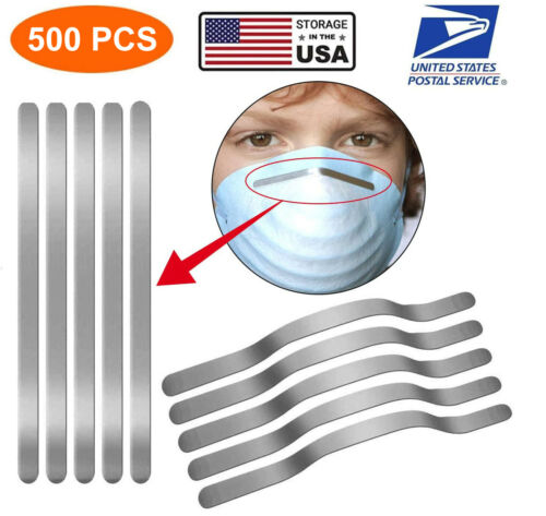 500 Pcs Self Adhesive Aluminium Nose Bridge Clip Metal Strip Wire For Face Masks