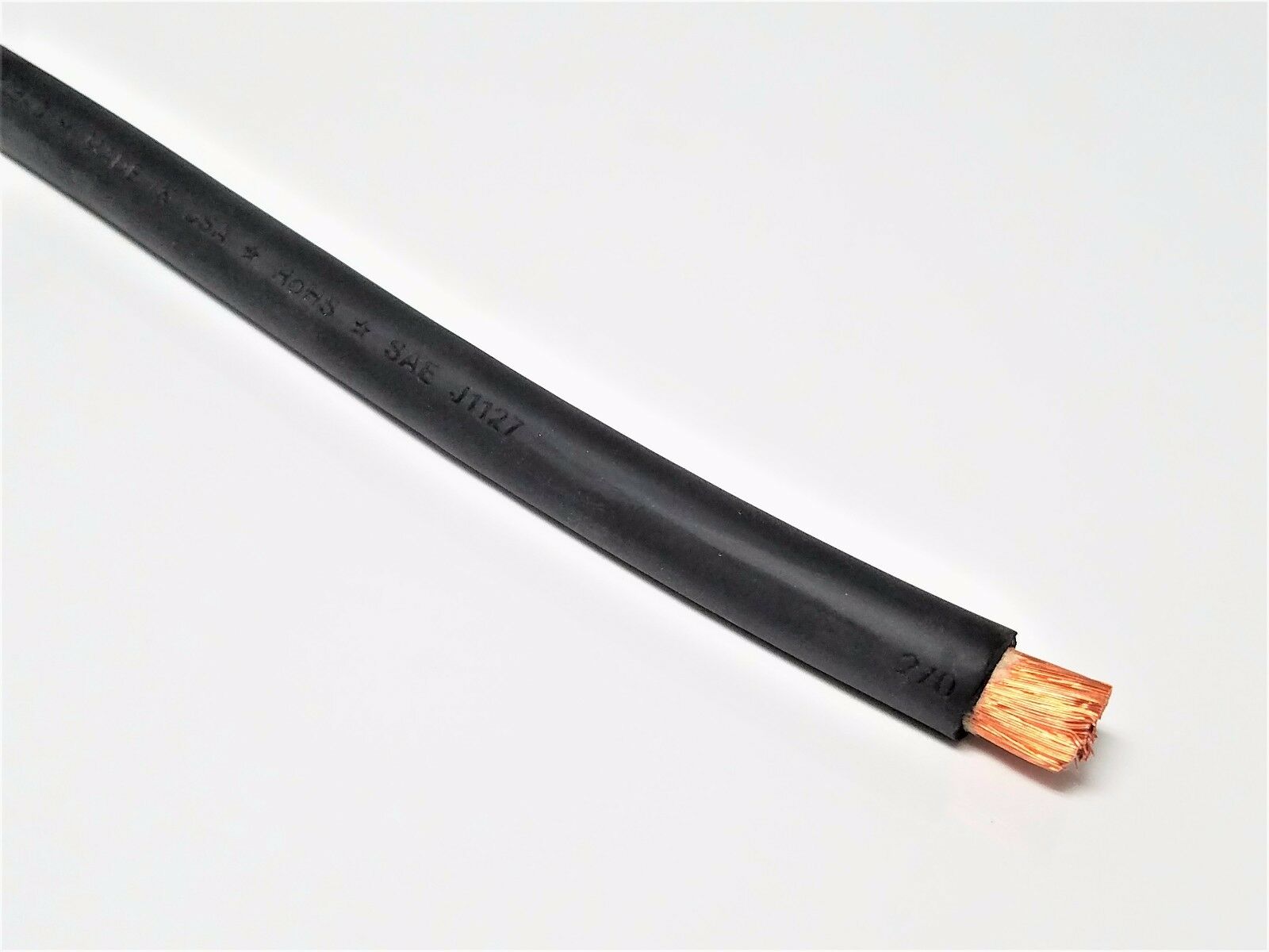 2/0 Welding Battery Cable (sae J1127) Black 600v Usa Epdm Jacket (buy Per Foot)
