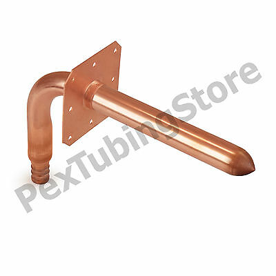 Copper Stub Out Elbow For 1/2" Pex Tubing, With Ear, 3-1/2" X 6"