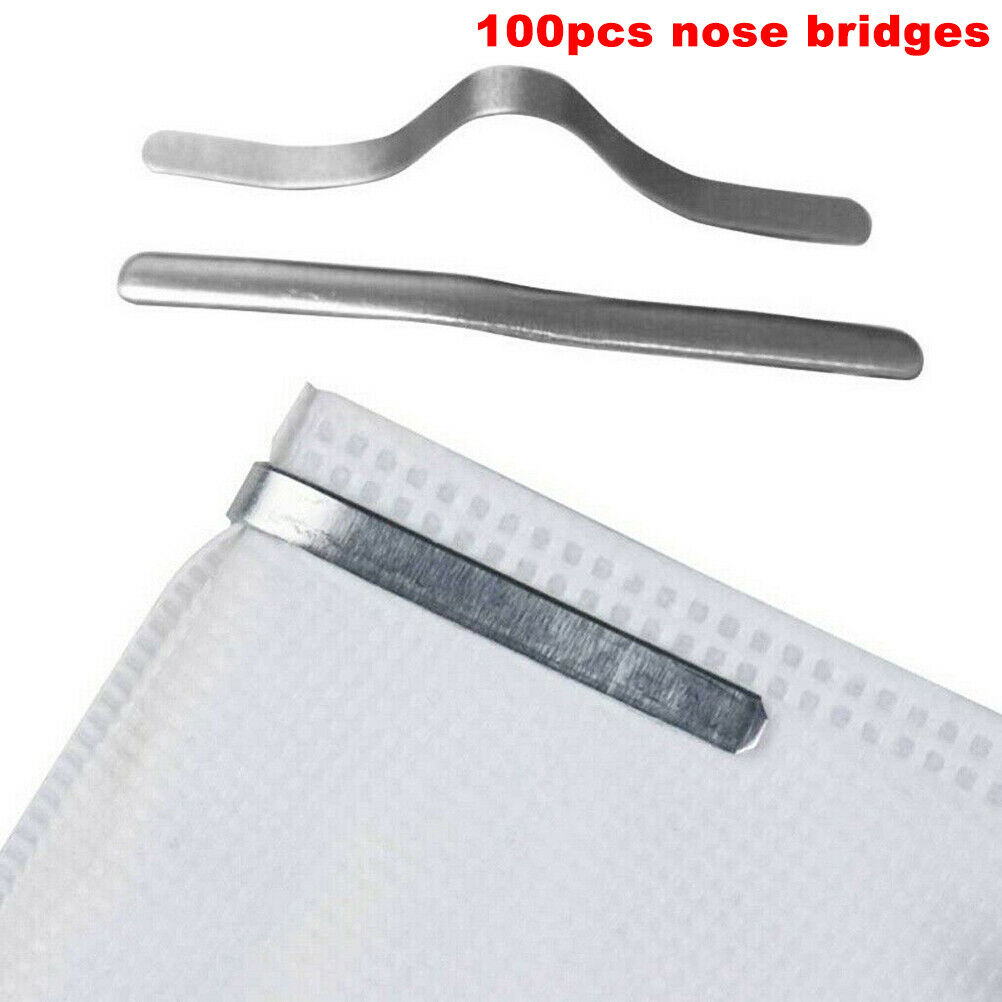100pcs 3.54"nose Bridge Strip Wire Aluminum Bendable For  Diy Making Accesso Ez