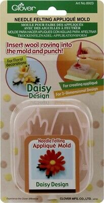 Clover Needle Felting Applique Mold - Daisy - Insert Roving Into Mold And Punch
