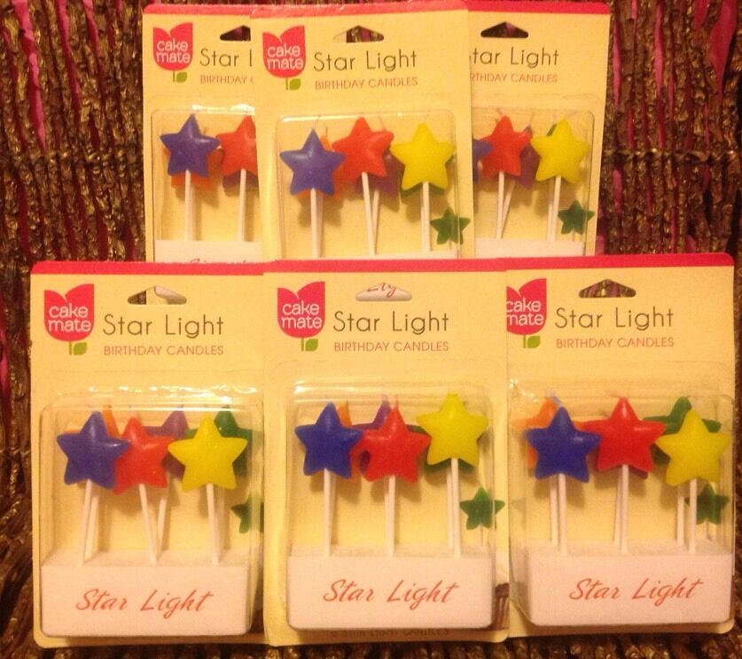 Cake Mate Candles, Star Light, 6-count (pack Of 6)