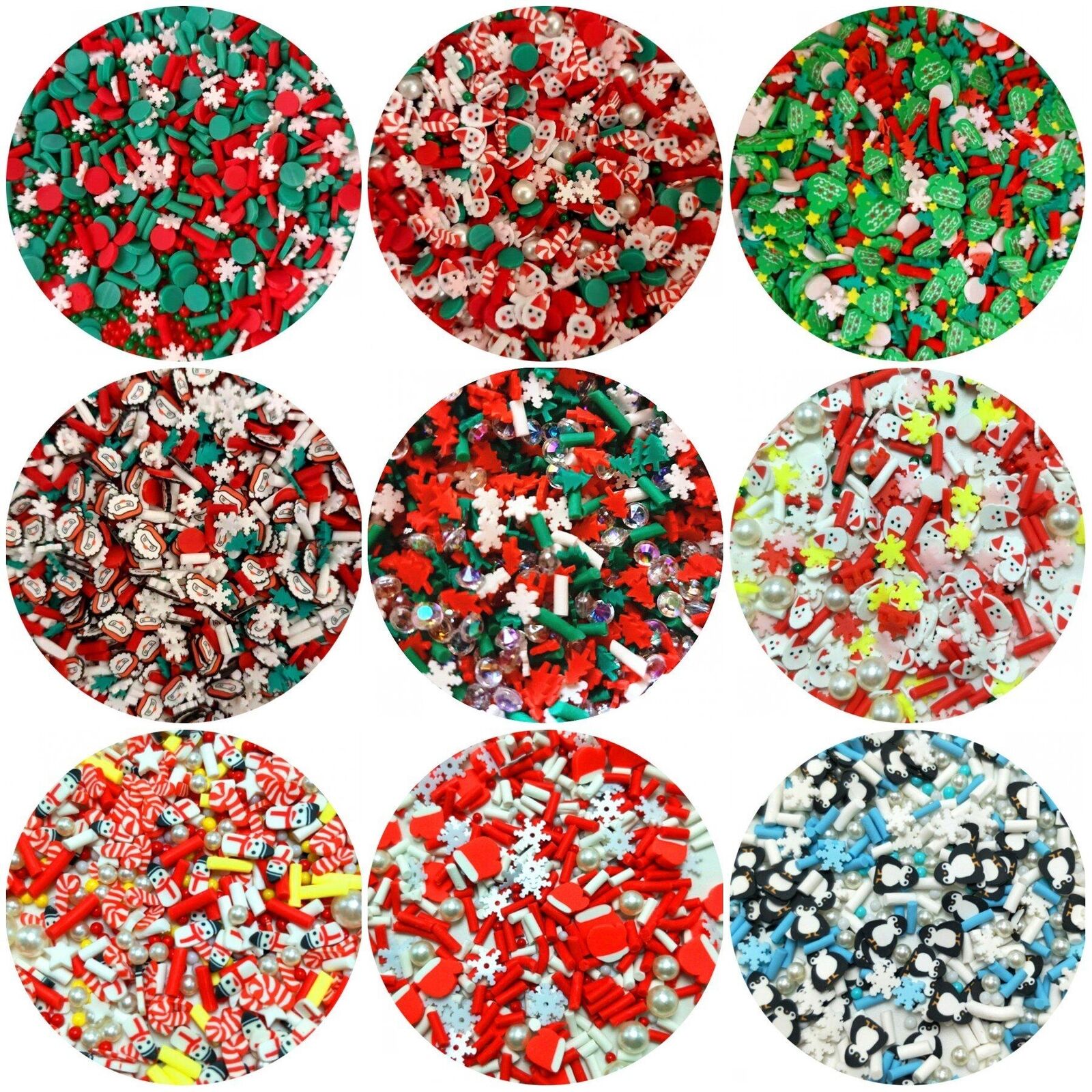 Diy Crafts Nail Art Decoration Christmas Designed Sprinkle Polymer Clay Material