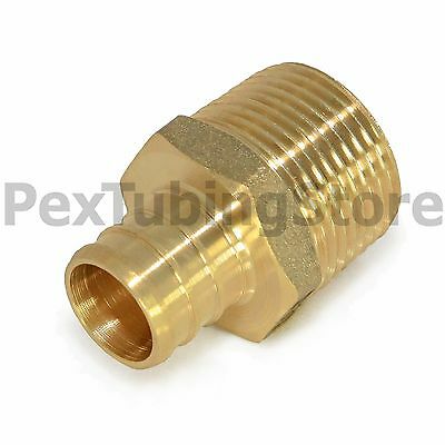 1" Pex X 1" Male Npt Threaded Adapter - Brass Crimp Fitting