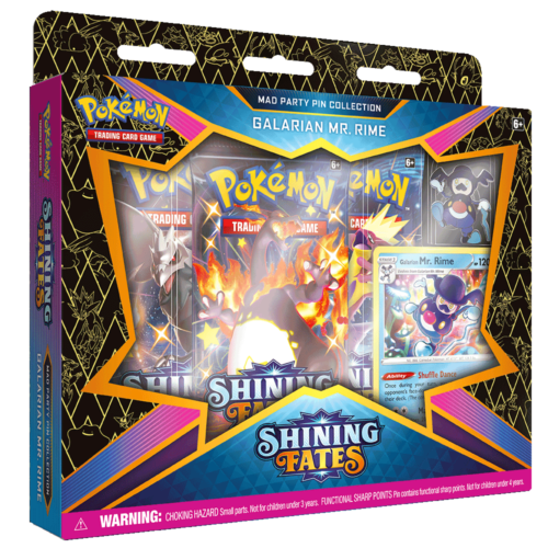 Pokemon Shining Fates Mad Party Pin Collection Featuring Galarian Mr. Rime